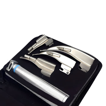 Aaymed 4 laryngoscope with one handle in black pouch surgical instrument for professional medical use  