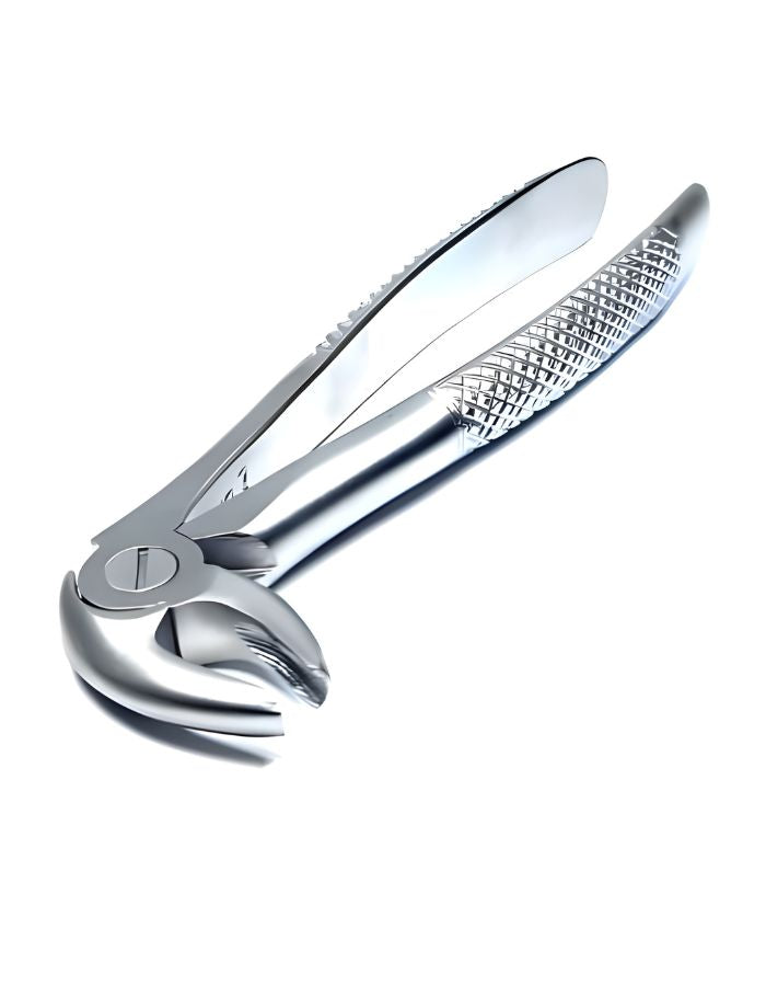 Silver stainless steel matt finish plier press on a white background