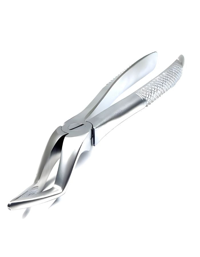 Metallic plier-like tool on a white background