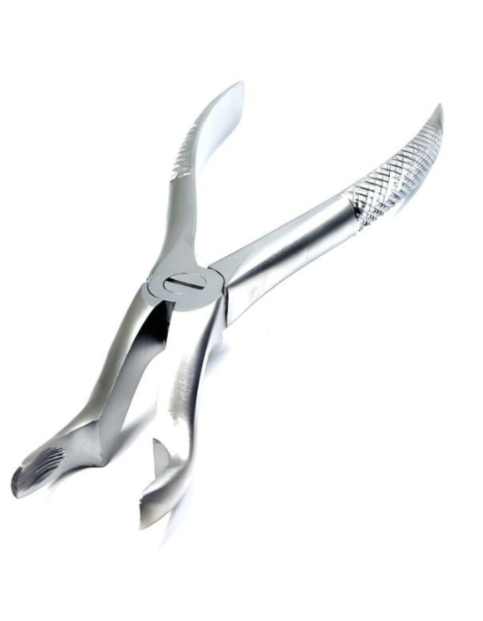 Metallic pliers with a white background